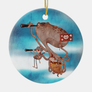 Pirates. Imagination and fantasy, cute and lovely. Ceramic Ornament