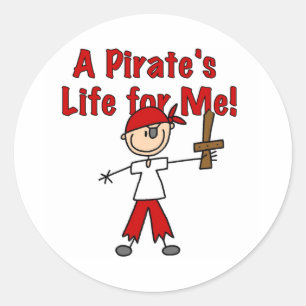 Pirate's Life for Me Classic Round Sticker