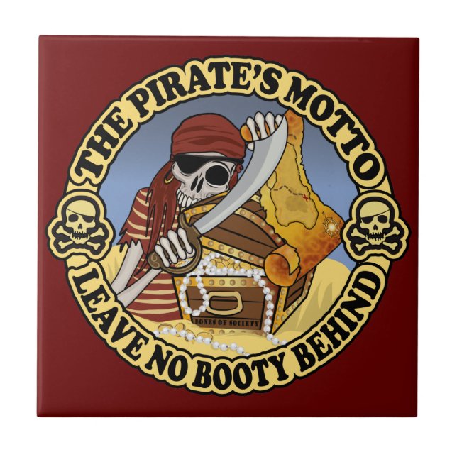 Pirate's Motto Ceramic Tile (Front)