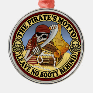 Pirate's Motto Metal Ornament
