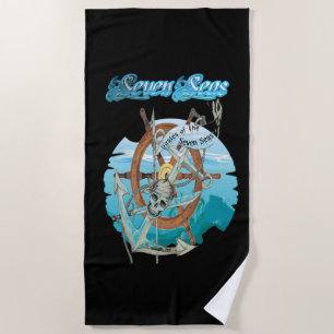 Pirates of the Seven Seas Beach Towel