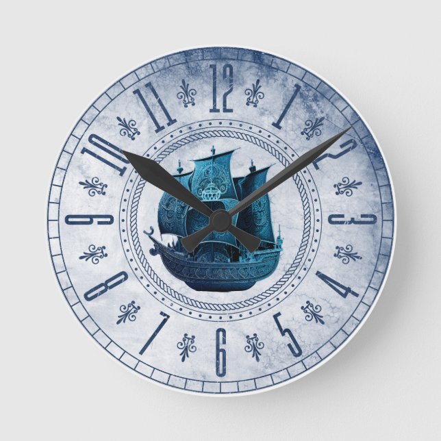 pirates ship wall clock design Clock (Front)