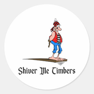 Pirates - Shiver Me Timbers Classic Round Sticker