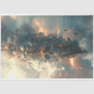 Pirates Skull Ship Flies Decoupage  Tissue Paper