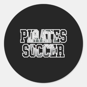 Pirates Soccer Ll School Spirit Game Day Soccer Mo Classic Round Sticker