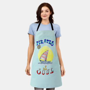 Pirates Soul Sailboat Nautical Sailing Apron