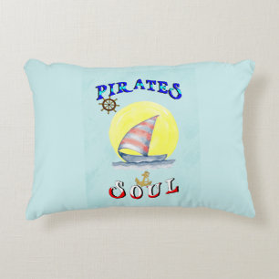 Pirates Soul Sailboat Nautical Sailing Decorative Cushion