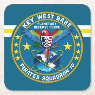 Pirates Squadron Square Paper Coaster