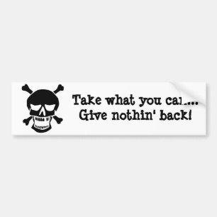 Pirates Take All Bumper Sticker