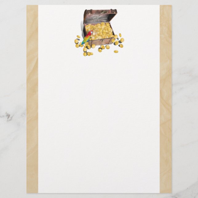 Pirate's Treasure Chest on Crinkle Paper (Front)