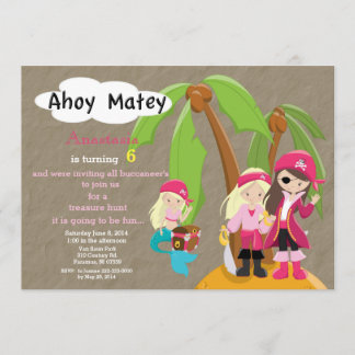 Pirates Treasure Hunt Birthday Invitation