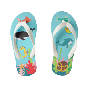 Pirate's Treasure Undersea Life Kid's Thongs