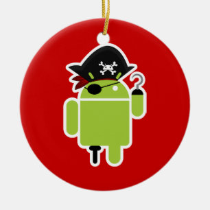 Pirates versus Ninjas Ceramic Ornament