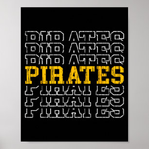 Pirates vintage for men women boys girls kids  poster