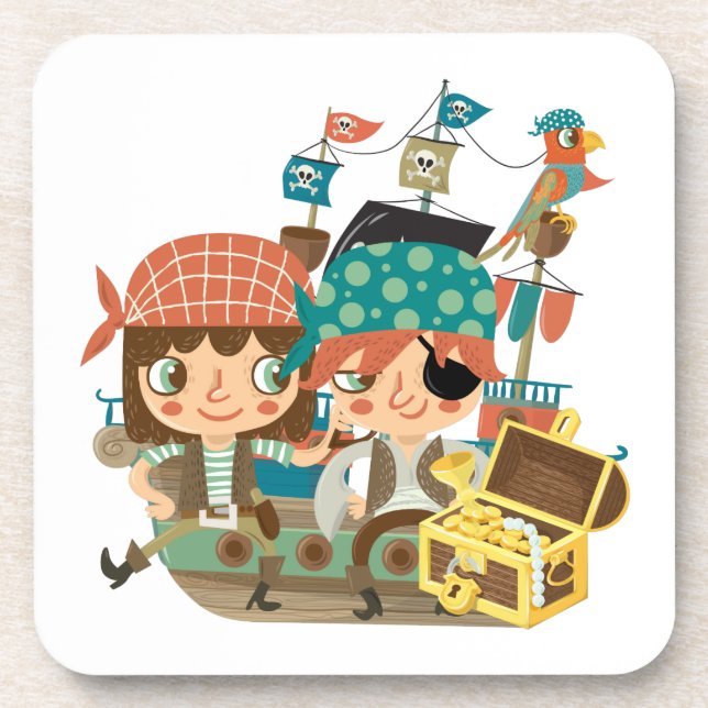 Pirates With Treasure Coaster (Front)
