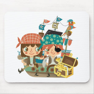 Pirates With Treasure Mouse Pad