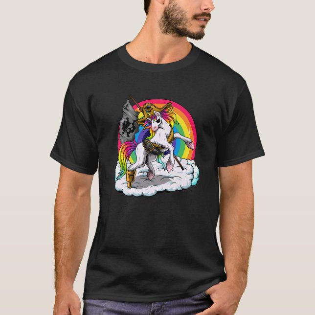 Piraticorn | Rainbow Unicorn Pirate T-Shirt (Front)