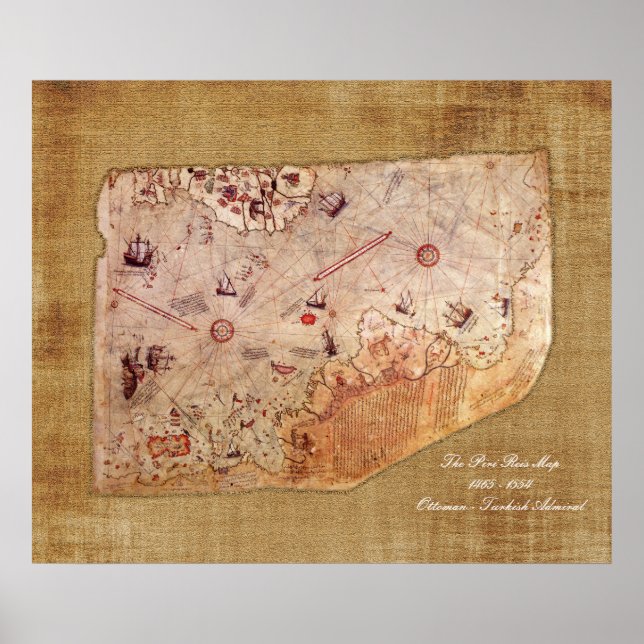Piri Reis Map Poster (Front)