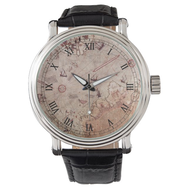 Piri Reis Old World Map Watch (Front)