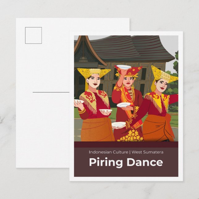 Piring Dance West Sumatra Indonesia Travel Postcard (Front/Back)