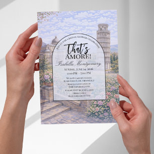 Pisa Italian Themed Bridal Shower Invitation