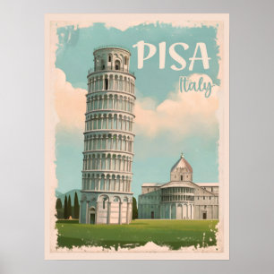 Pisa Italy - Leaning Tower, Piazza dei Miracoli Poster