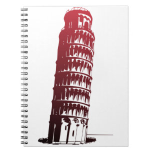 Pisa Italy Tower Leaning Europe Notebook