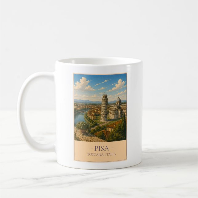 Pisa, Italy – Vintage Travel Mug (Left)