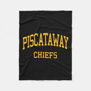 Piscataway High School Hs Piscataway Nj Retro Spor Fleece Blanket