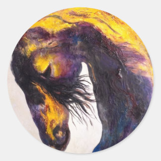 Piscean Eclipse Classic Round Sticker