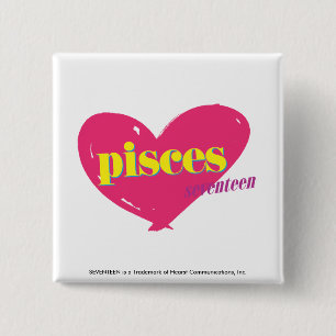 Pisces 15 Cm Square Badge