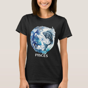 Pisces 2 Fishes Zodiac Sign Astrological Water Nep T-Shirt