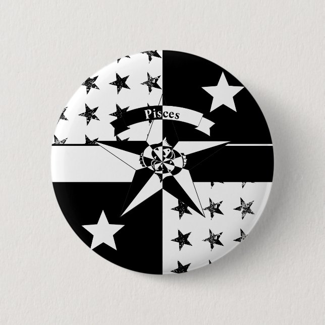 Pisces 6 Cm Round Badge (Front)