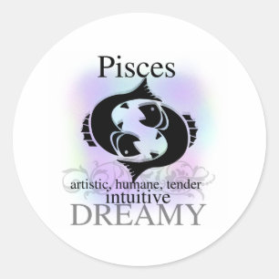 Pisces About You Classic Round Sticker