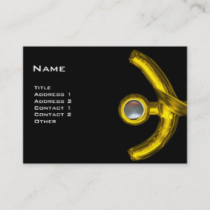 PISCES ABSTRACT, Pearl black yellow pink grey Business Card