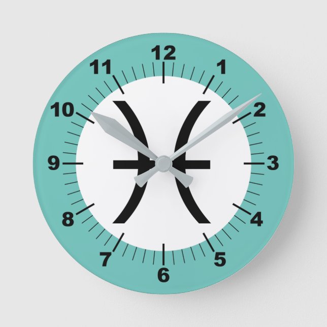 Pisces Acrylic Wall Clock (Front)