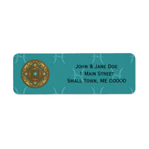 Pisces Address Label Return Address Label