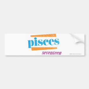 Pisces Aqua Bumper Sticker