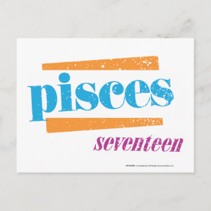 Pisces Aqua Postcard