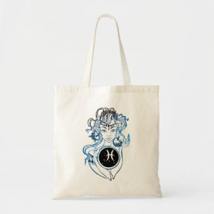 Pisces Art Deco Lady Tote Bag