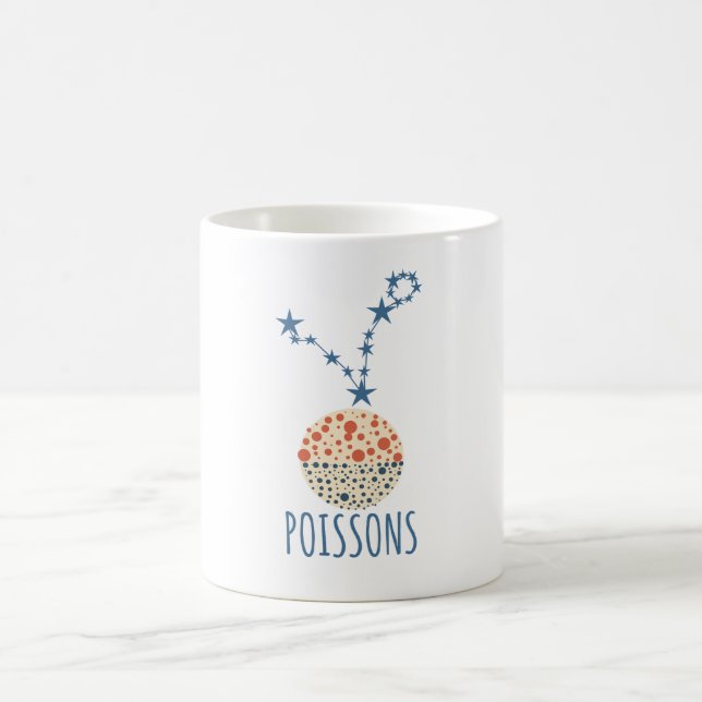 Pisces astrological sign coffee mug (Center)