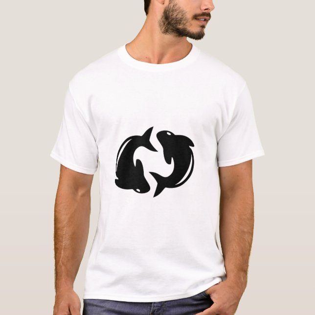 Pisces Astrological Symbol Sign T-Shirt (Front)