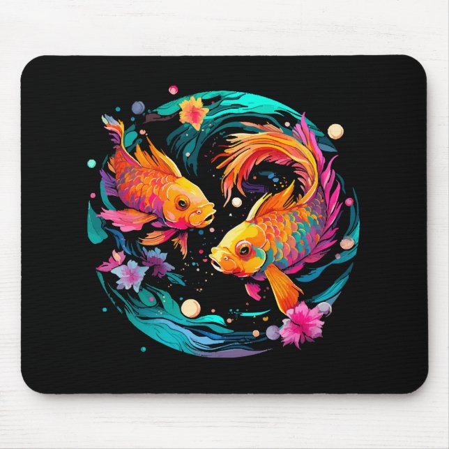 Pisces Astrology Sign Mouse Pad (Front)