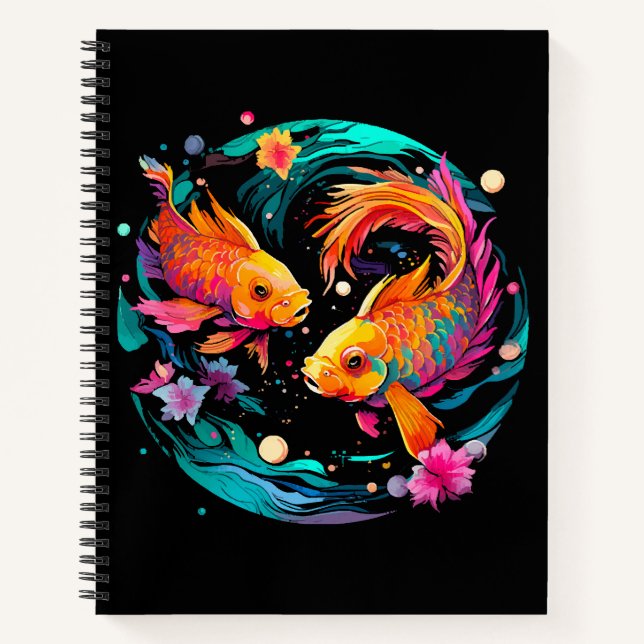 Pisces Astrology Sign Notebook (Front)