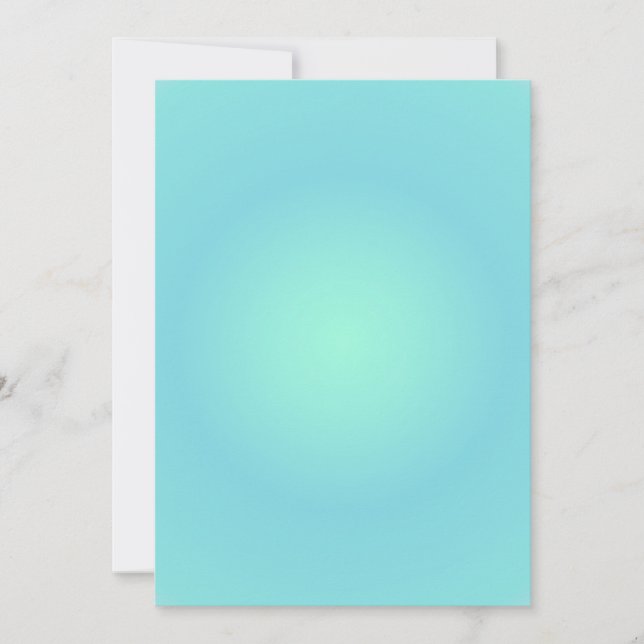 Pisces Aura Gradient Zodiac, Green Gradient Holiday Card (Front)