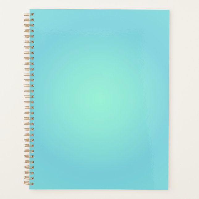 Pisces Aura Gradient Zodiac, Green Gradient Planner (Front)