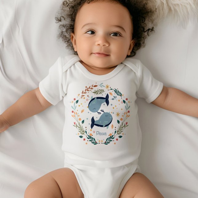 Pisces Baby Outfit - Dreamy Fish Zodiac Sign Baby Bodysuit (Creator Uploaded)