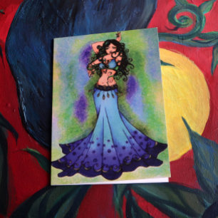Pisces Belly Dancer Art Card