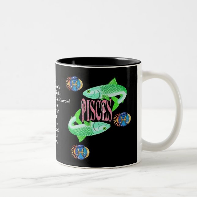 Pisces Birth Sign Zodiac Mug (Right)