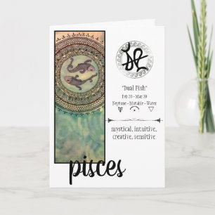 Pisces Birthday Card